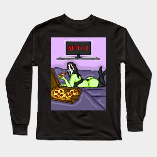 Pizza & Chill Long Sleeve T-Shirt